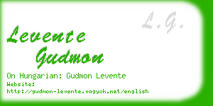 levente gudmon business card